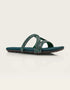 Verlina Green Beaded Flats with Crossover Straps – Essence by Rubina
